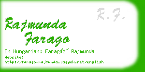 rajmunda farago business card